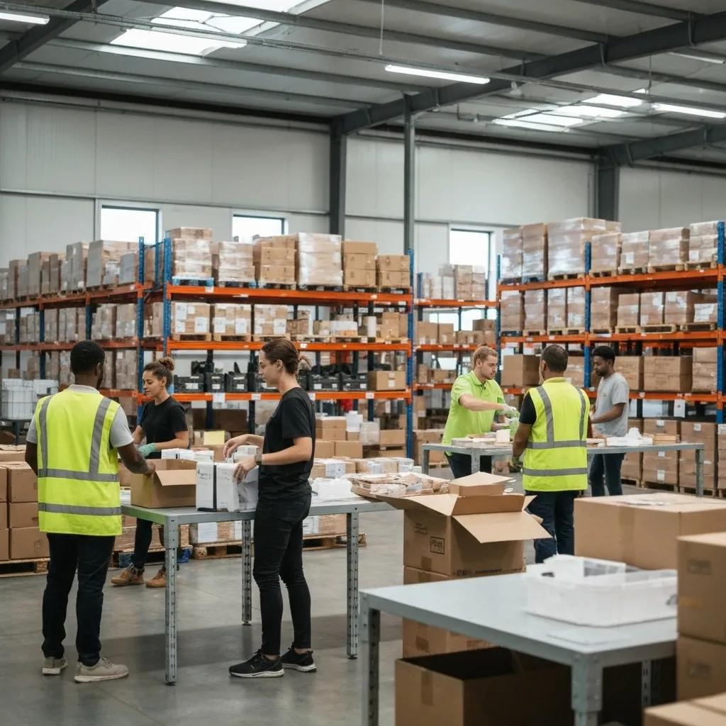 Humano's diverse warehouse workforce demonstrating flexible staffing solutions in a dynamic distribution environment