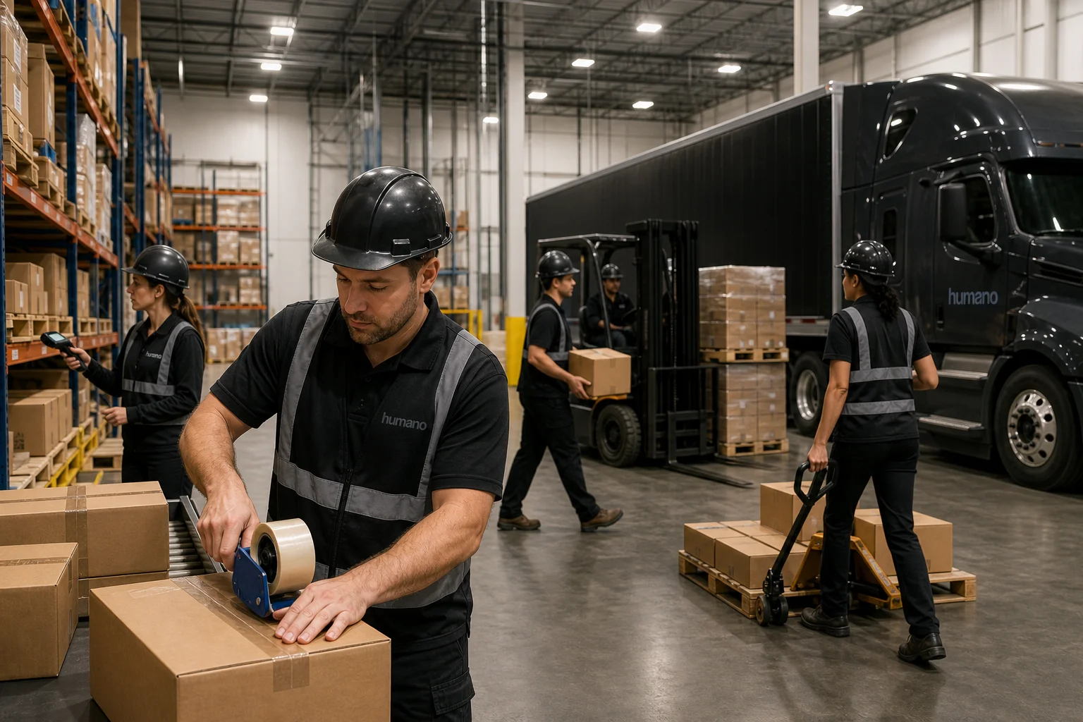 Warehouse crew handling pick pack work under an annual cost-per-unit fulfillment contract